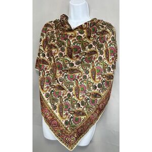 Hand Blocked 100% Pure‎ Silk Made In India Women's 34"x33"
